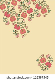 english rose pattern background