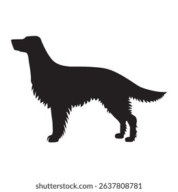 English Setter Dog silhouette icon vector illustration design on white background
