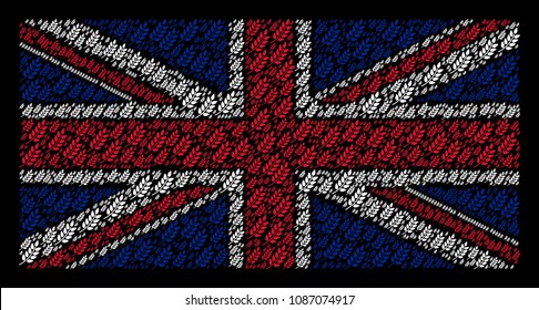 English State Flag Concept Constructed Leaf Stock Vector (Royalty Free ...