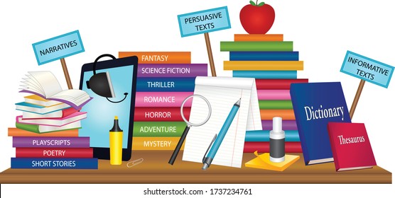 English subject icon - Education vector illustration