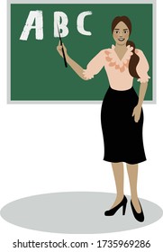 Profesora de inglés en el aula
