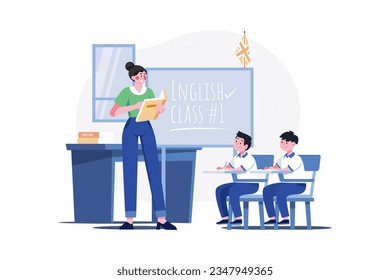 Enseñanza de profesores de inglés en clase