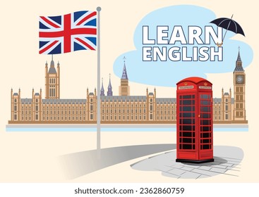 English Telephone Booth – Phone Box. Learn English in London