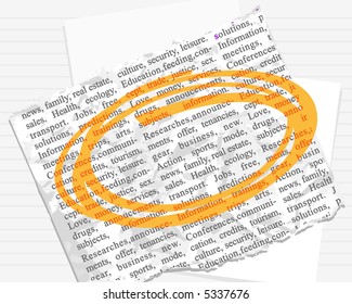 English text and paper background with orange circle - others: http://www.shutterstock.com/lightboxes.mhtml?lightbox_id=796342