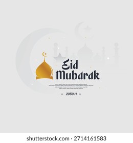 English Text Typography Eid Mubarak art, Elegant Eid Mubarak star Design art, Eid al Mubarak Typography Design.