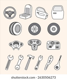 English translation of automobile parts and automotive repair tools