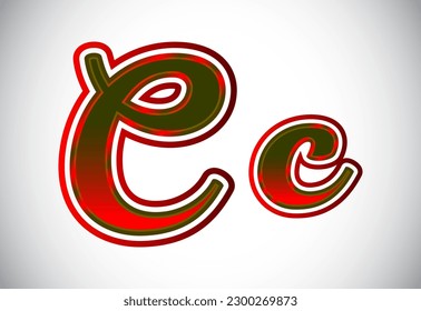 Englisch Upper and Lower case Letter C. Graphic Alphabet Symbol for Corporate Business Identity
