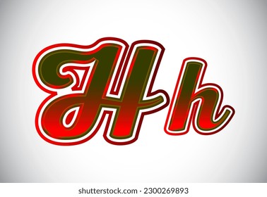 Englisch Upper and Lower case Letter H. Bildgebungs-Symbol für die Unternehmensidentität