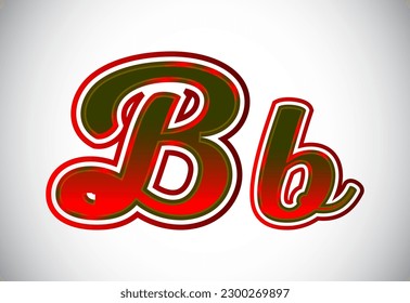 English Upper And Lower Case Letter B. Graphic Alphabet Symbol For Corporate Business Identity