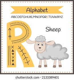 English uppercase alphabet letters on a white background. Letter S. Vector illustration.