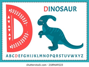English uppercase alphabet letters on a white background. Letter D. Vector illustration