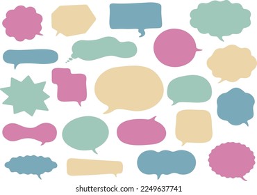 English word with Hand-drawn balloon set ,vector illustration