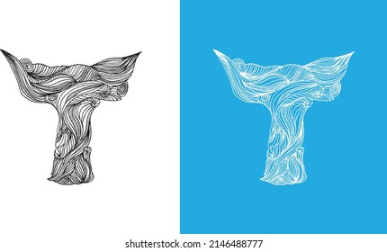 English word T.Abstract English letter T