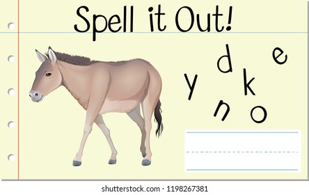 English work spell it out donkey