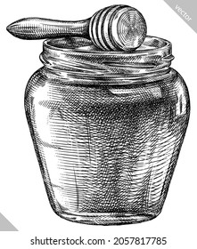 Engrave isolated honey hand drawn graphic vector illustration