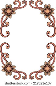 engraved classic style frame design for greeting card or invitation, color editable