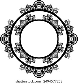 diseño de marco de estilo clásico grabado para tarjeta de felicitación o invitación, color editable