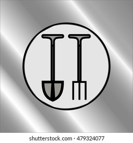 Engraved garden tools