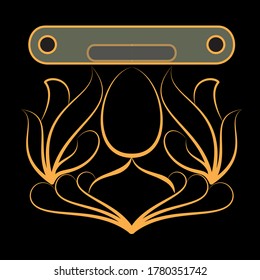 Engraved logo. Vector / Illustration.eps10