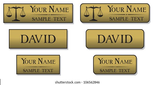 Engraved Metal Name Badges (tags)