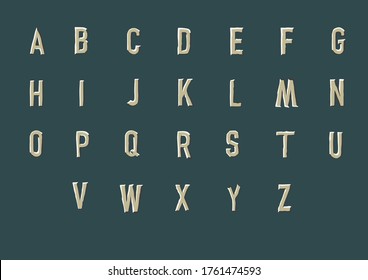 Engraved On Stone Font, Alphabet Letters 