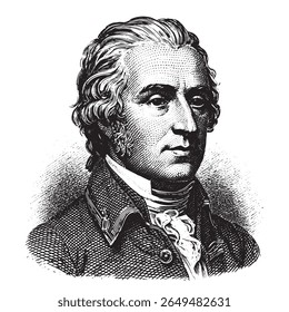 Engraved Portrait Male Banknote Style
