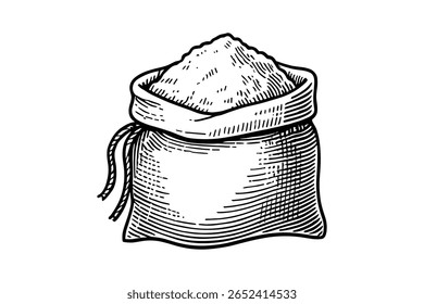 Saco gravado de ilustração de substância granular para uso agrícola ou industrial