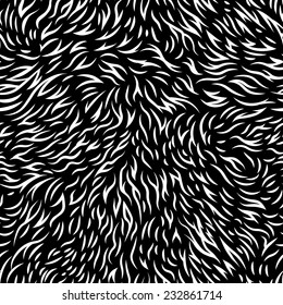 engraved seamless pattern of fur texture