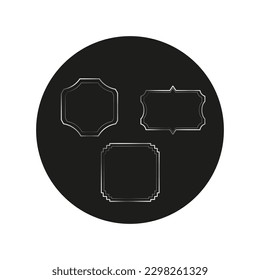 Engraved vintage frames. Vintage floral frame. Elegant luxury. Photo frame. Vector illustration.