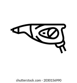 engraver tool line icon vector. engraver tool sign. isolated contour symbol black illustration