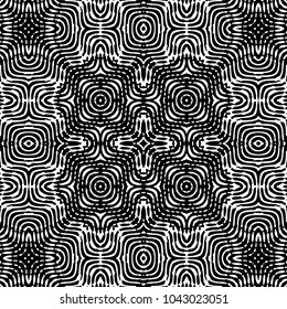 Engraving abstract endless monochrome pattern. Texture for certificate or diploma, currency and money design. Single-leaf woodcut, xylography, printmaking. Vector Illustration