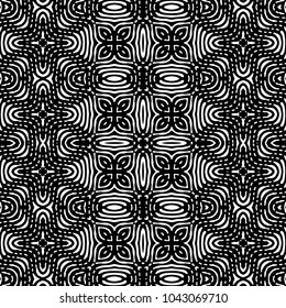 Engraving abstract endless monochrome pattern. Texture for certificate or diploma, currency and money design. Single-leaf woodcut, xylography, printmaking. Vector Illustration