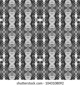 Engraving abstract endless monochrome pattern. Texture for certificate or diploma, currency and money design. Single-leaf woodcut, xylography, printmaking. Vector Illustration
