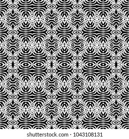 Engraving abstract endless monochrome pattern. Texture for certificate or diploma, currency and money design. Single-leaf woodcut, xylography, printmaking. Vector Illustration