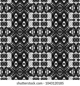 Engraving abstract endless monochrome pattern. Texture for certificate or diploma, currency and money design. Single-leaf woodcut, xylography, printmaking. Vector Illustration