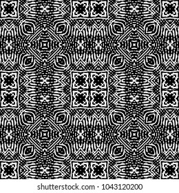 Engraving abstract endless monochrome pattern. Texture for certificate or diploma, currency and money design. Single-leaf woodcut, xylography, printmaking. Vector Illustration
