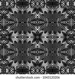 Engraving abstract endless monochrome pattern. Texture for certificate or diploma, currency and money design. Single-leaf woodcut, xylography, printmaking. Vector Illustration