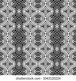 Engraving abstract endless monochrome pattern. Texture for certificate or diploma, currency and money design. Single-leaf woodcut, xylography, printmaking. Vector Illustration