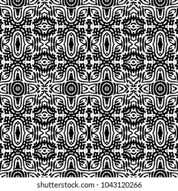 Engraving abstract endless monochrome pattern. Texture for certificate or diploma, currency and money design. Single-leaf woodcut, xylography, printmaking. Vector Illustration