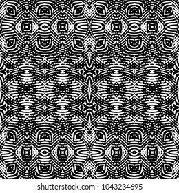 Engraving abstract endless monochrome pattern. Texture for certificate or diploma, currency and money design. Single-leaf woodcut, xylography, printmaking. Vector Illustration