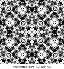 Engraving abstract endless monochrome pattern. Texture for certificate or diploma, currency and money design. Single-leaf woodcut, xylography, printmaking. Vector Illustration