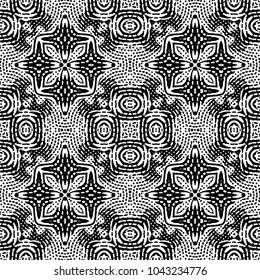 Engraving abstract endless monochrome pattern. Texture for certificate or diploma, currency and money design. Single-leaf woodcut, xylography, printmaking. Vector Illustration