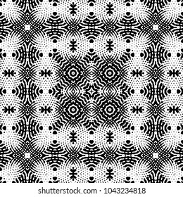 Engraving abstract endless monochrome pattern. Texture for certificate or diploma, currency and money design. Single-leaf woodcut, xylography, printmaking. Vector Illustration