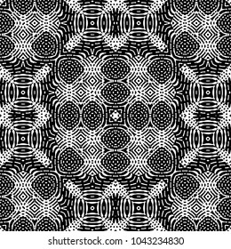 Engraving abstract endless monochrome pattern. Texture for certificate or diploma, currency and money design. Single-leaf woodcut, xylography, printmaking. Vector Illustration