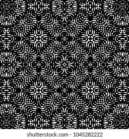 Engraving abstract endless monochrome pattern. Texture for certificate or diploma, currency and money design. Single-leaf woodcut, xylography, printmaking. Vector Illustration