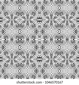 Engraving abstract endless monochrome pattern. Texture for certificate or diploma, currency and money design. Single-leaf woodcut, xylography, printmaking. Vector Illustration