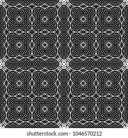 Engraving abstract endless monochrome pattern. Texture for certificate or diploma, currency and money design. Single-leaf woodcut, xylography, printmaking. Vector Illustration