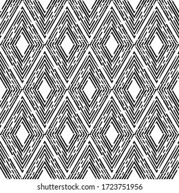 Grabando. Fondo transparente en blanco y negro. Ornamento étnico boho.Fondo impecable. Motivo tribal. Ilustración vectorial para diseño web o impresión.