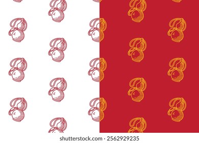 engraving chinese water jar seamless pattern background set for packaging. chinese pottery jar doodle background. retro chinese pottery wallpaper. pattern background with jar vase vessel.