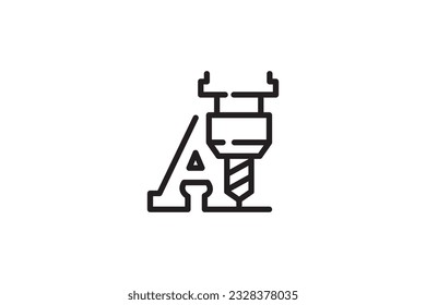 Plantilla vectorial de diseño de iconos CNC de grabado